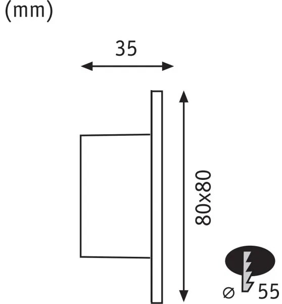 Paulmann 80001 - LED/1W Illuminazione scale TSARO 230V Follow/nero