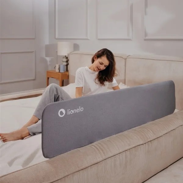 Lionelo - Sponda di sicurezza per letto LORA XL grigio scuro