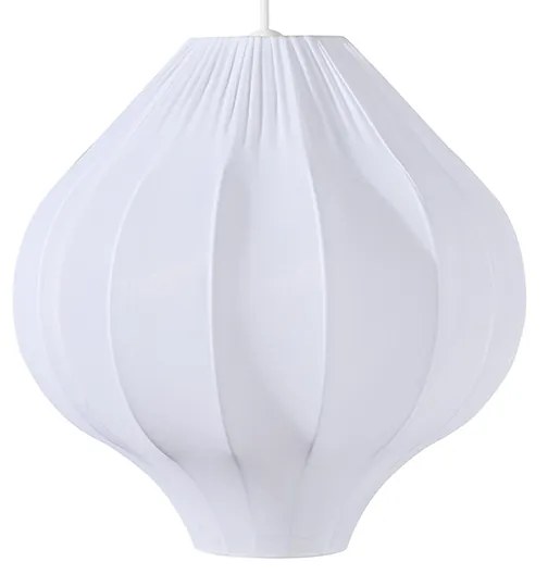 Lampada a sospensione in tulle bianco L33 cm SHELL