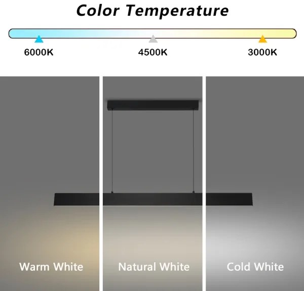 Brilagi - Lampadario a sospensione con filo LED dimmerabile SLIMLINE LED/40W/230V 3000-6000K nero + +TC