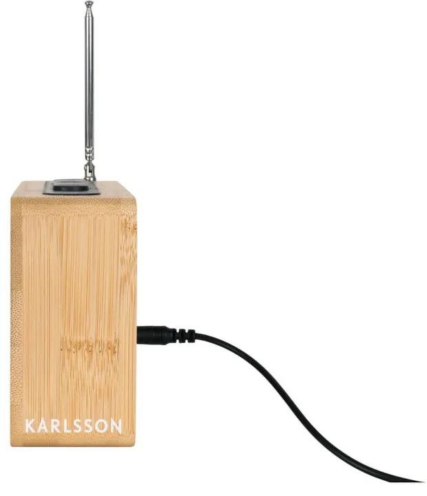 Sveglia in bambù con radio Retro - Karlsson