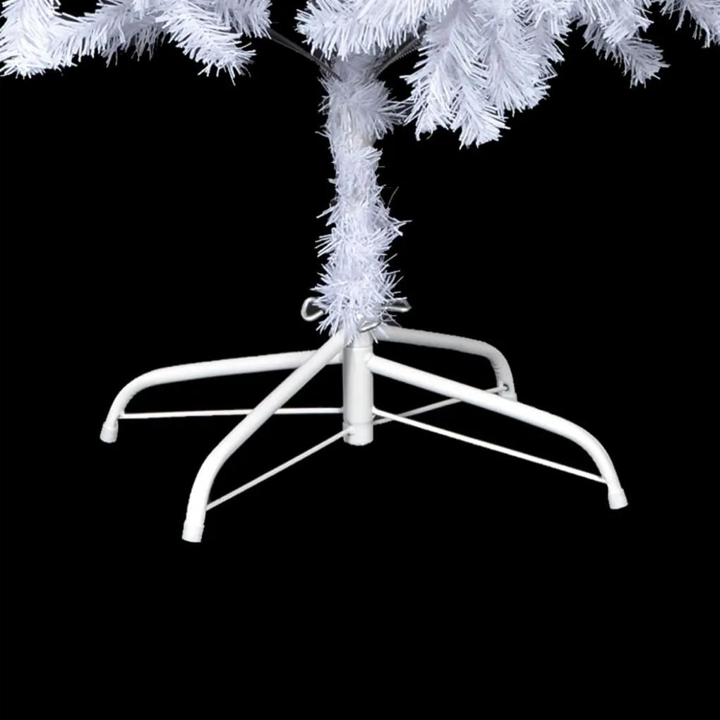 Albero di Natale Preilluminato Palline Bianco 210 cm 910 Rami