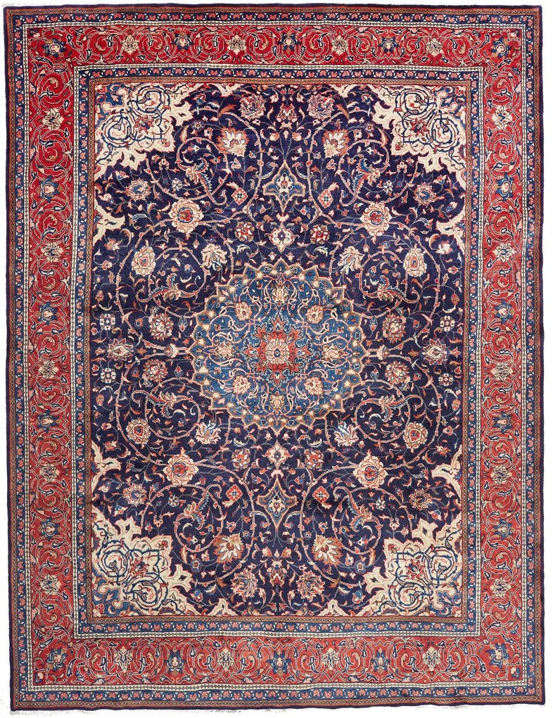 Sarouk Tappeto persiano 300 x 390 Blu (Iran) Annodato A Mano