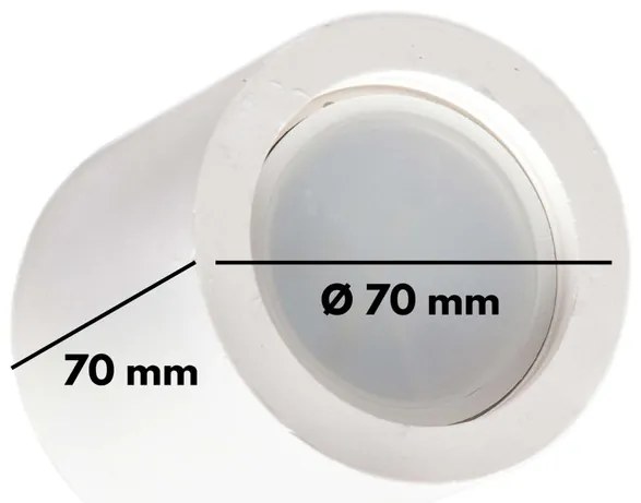 Applique da Soffitto in Gesso Pitturabile H70mm 1xGU10