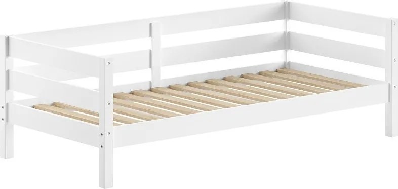 Letto da bambini bianco in pino massiccio con rete inclusa 90x200 cm Margrit – Vipack