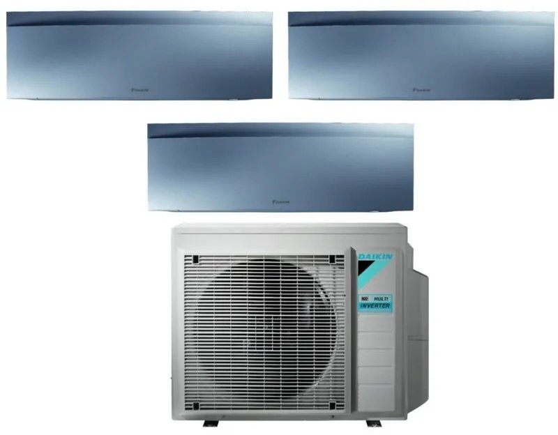 Daikin - Climatizzatore Condizionatore Bluevolution Trial Split Inverter serie emura silver iii 7+12+18 con 3MXM68N R-32 Wi-Fi Integrato