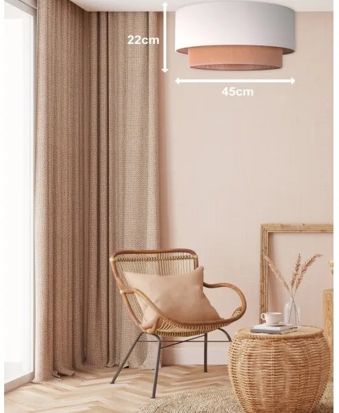 Duolla - Plafoniera BOHO 1xE27/15W/230V diametro 45 cm beige/marrone