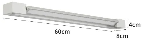 Brilagi-LED Specchio da bagno illuminato AQUA LINE LED/18W/230V 60 cm IP44 cromo opaco