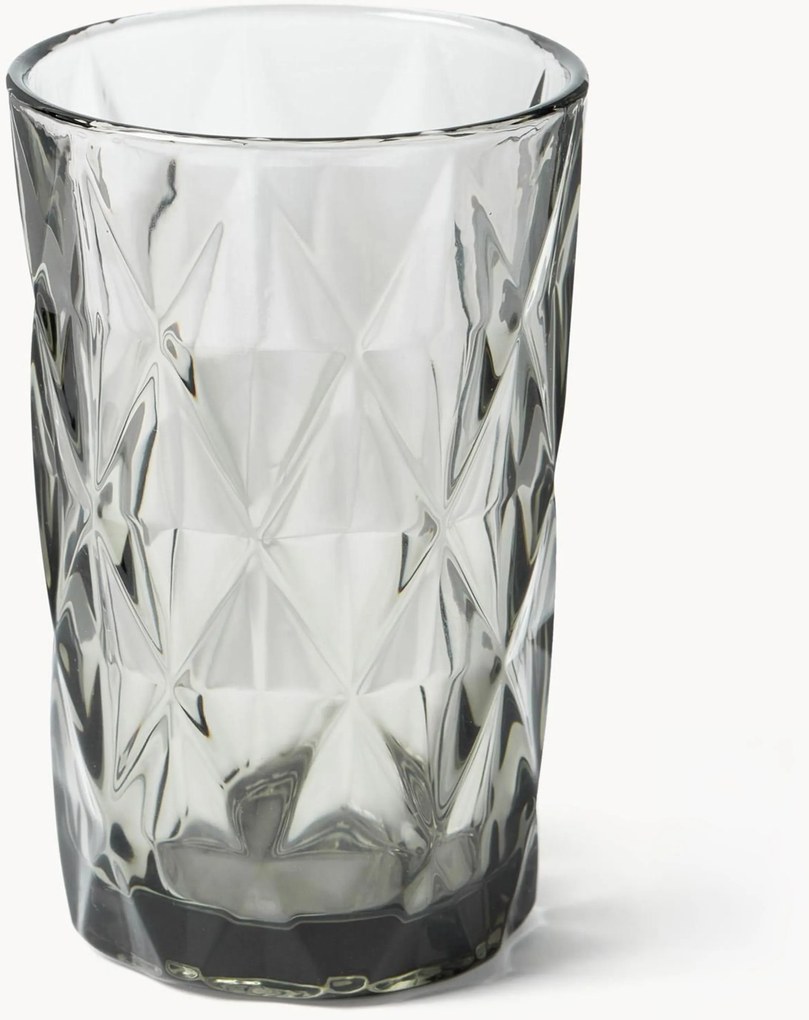 Bicchieri da long drink con motivo strutturato Colorado, set da 4