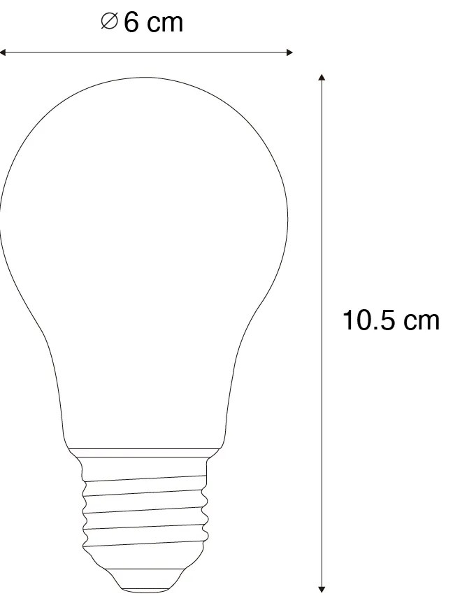Set di 5 lampadine LED E27 dimmerabili A60 6W 700 lm 2200K