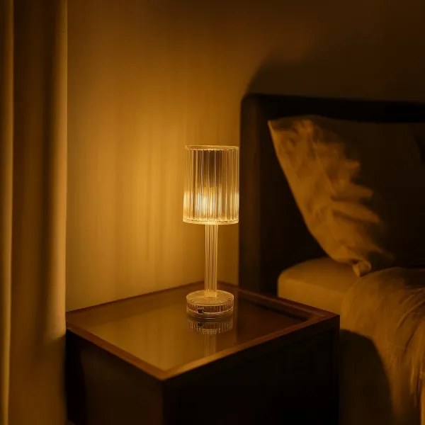 Lampada da tavolo LED ricaricabile a sfioramento SIMPLE LED/1W/5V 2400 mAh 3000-6000K trasparente