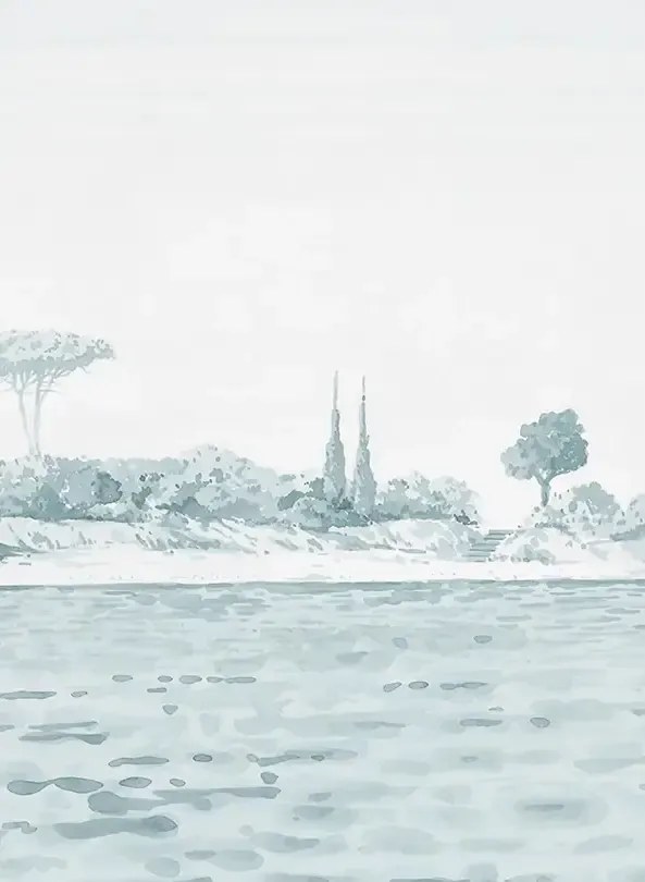Isidore Leroy Carta da parati panoramica Rivage Vert d Eau - Panel 2