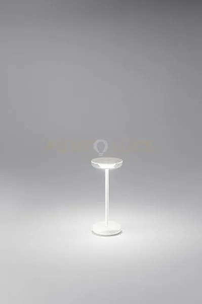 Lampada da tavolo ricaricabile a batterie soap ip44 led 2w 3000k 18...