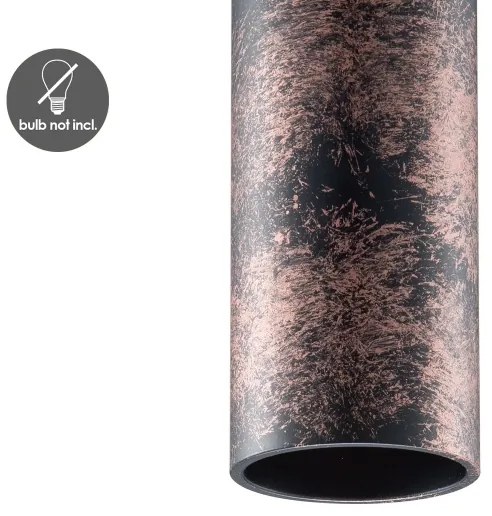 Lampadario a sospensione con filo SAGA 1xE27/40W/230V nero/bronzo