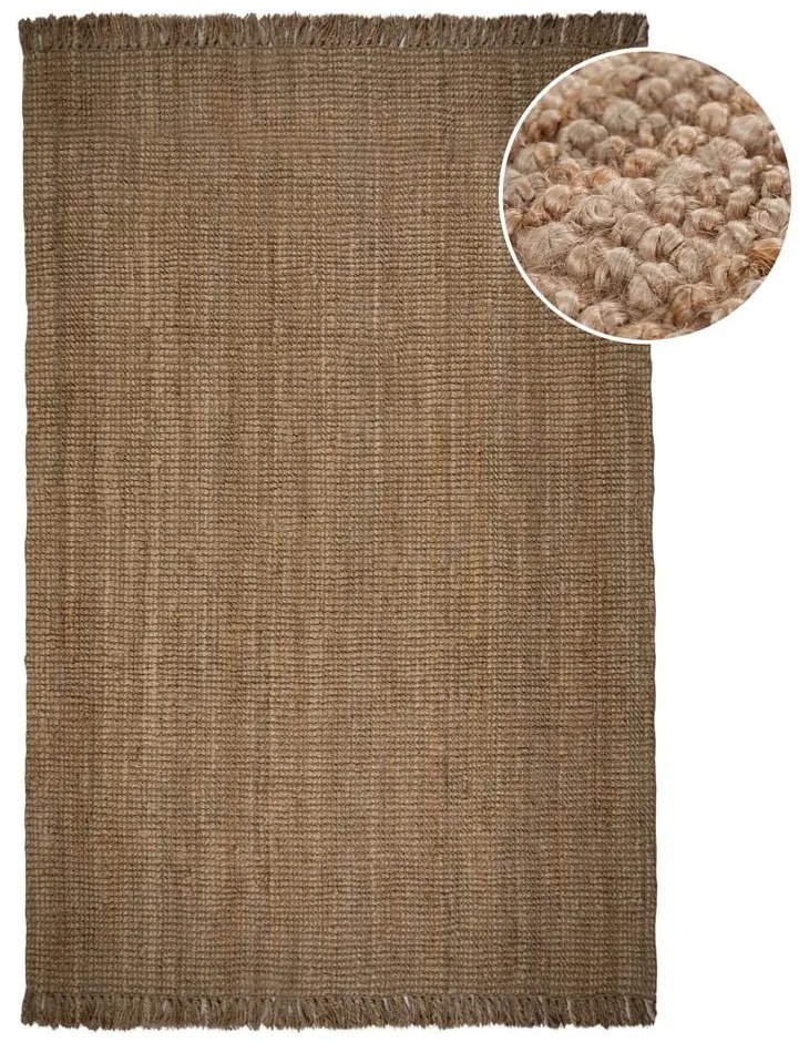 Tappeto di colore naturale in iuta tessuto a mano 120x170 cm Jute – Flair Rugs