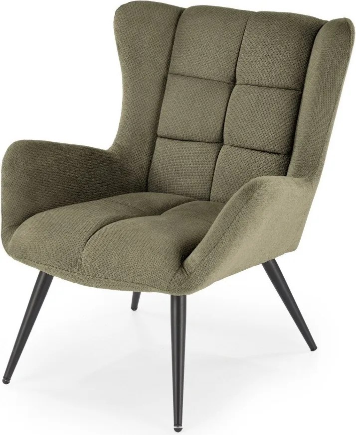 Poltrona Byron tessuto oliva - H92 cm