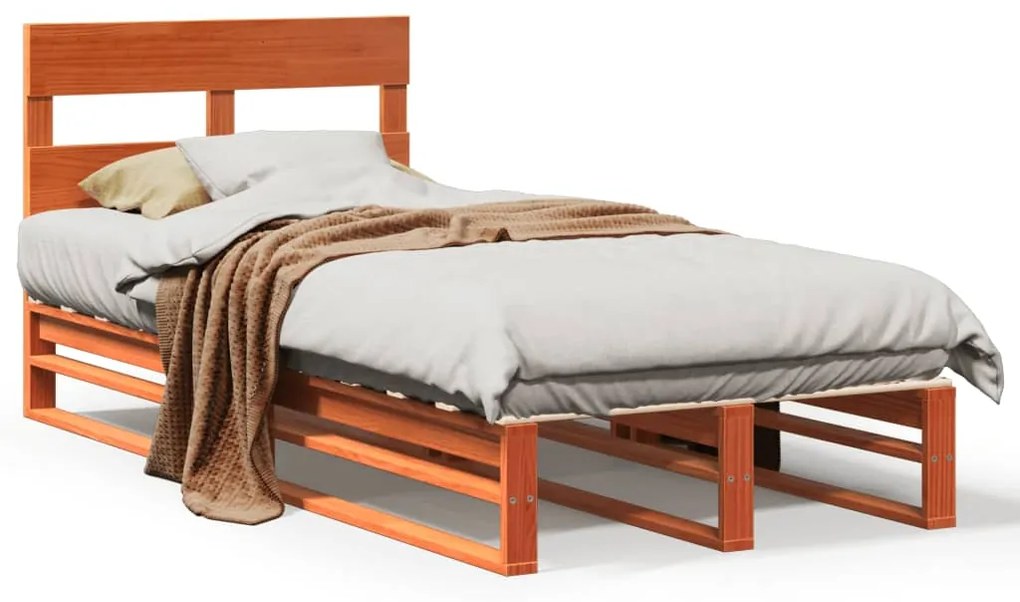 Letto senza materasso marrone cera 90x200 cm legno di pino