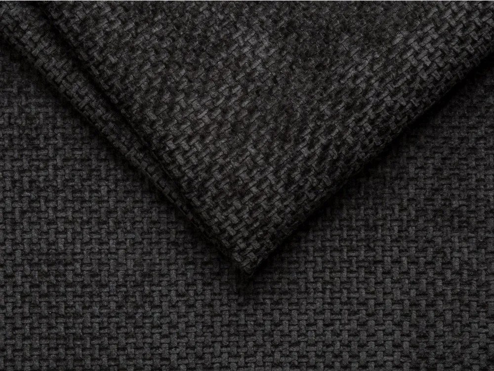 Letto matrimoniale imbottito nero senza testiera 160x200 cm Whale – Micadoni