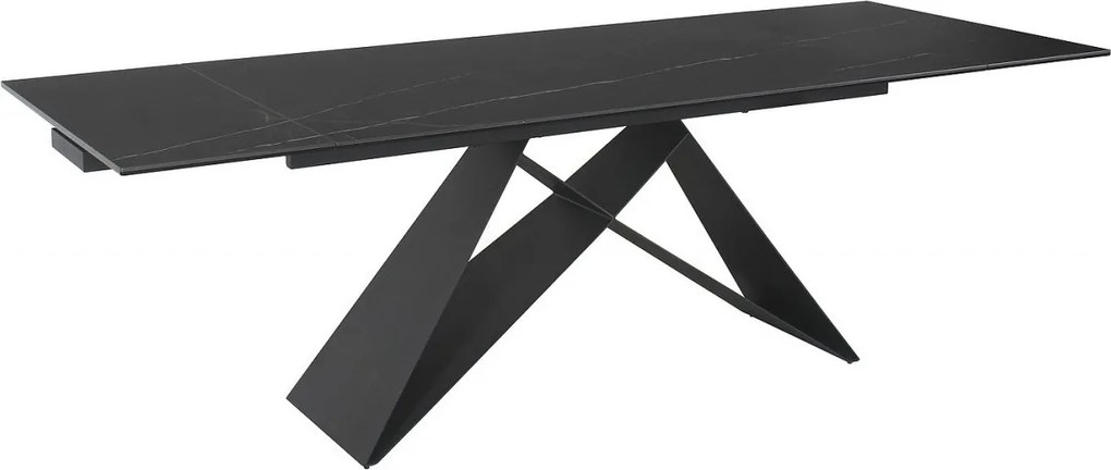 Tavolo allungabile Westin Ceramic Sahara nero/nero opaco - L160-240 cm