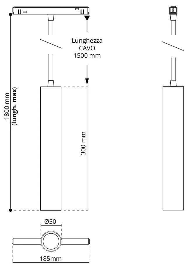 Lampada a Sospensione 10W Magnetica, CCT, CRI92, Bianca Colore Bianco Variabile CCT