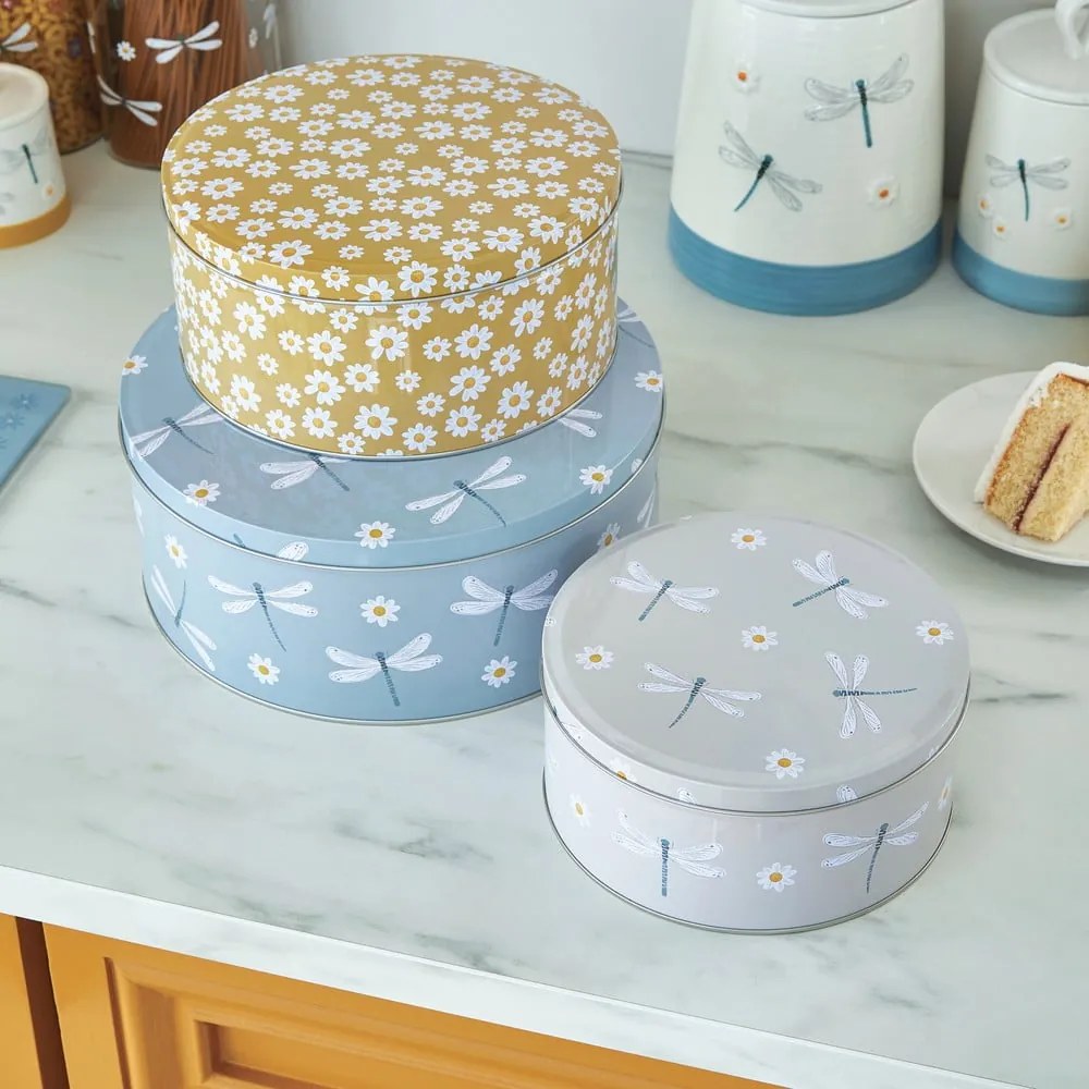 Barattoli per caramelle in acciaio in set da 3 English Meadow - Cooksmart ®