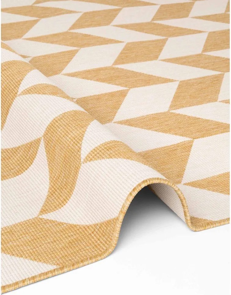 Tappeto da interno/esterno giallo ocra/color crema 120x170 cm Haringey Terrick – Ted Baker