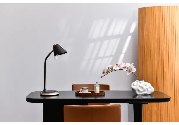 Immax 08971L - Lampada da tavolo LED dimmerabile FINCH LED/9W/12/230V marrone/oro