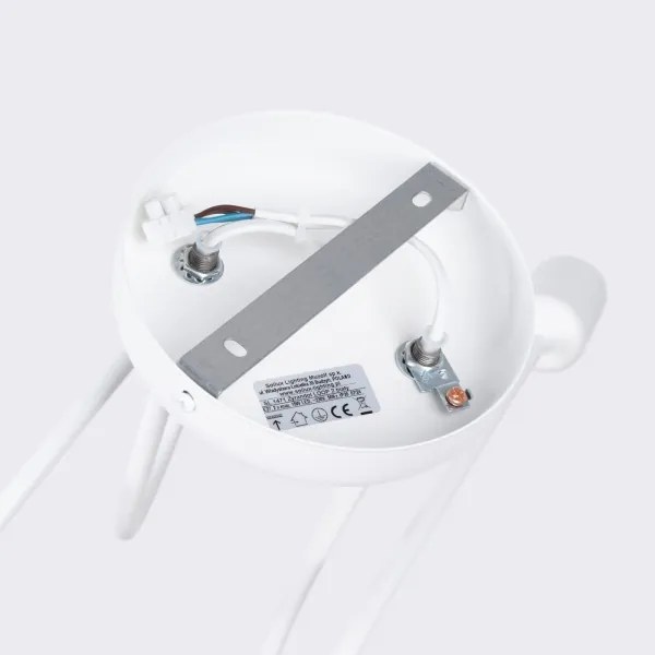 Sollux SL.1471 - Lampadario a plafone LOOP 2xE27/15W/230V bianco