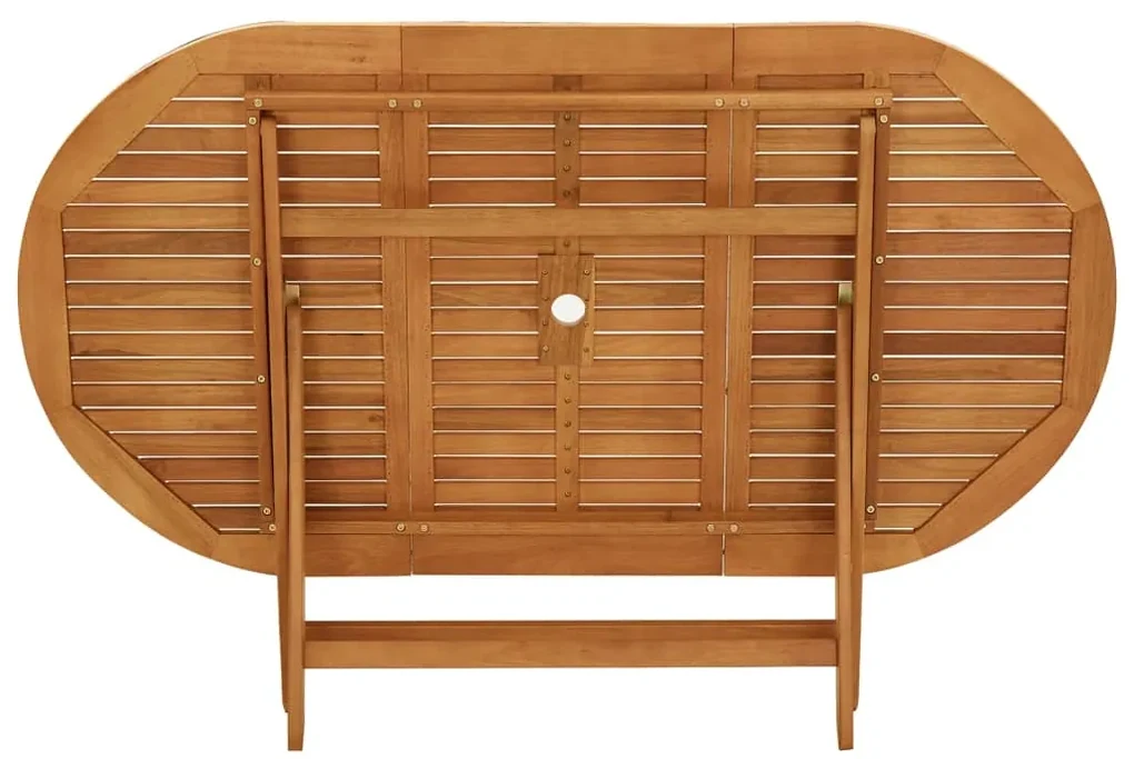 Tavolo da giardino pieghevole 160x85x75cm massello di eucalipto