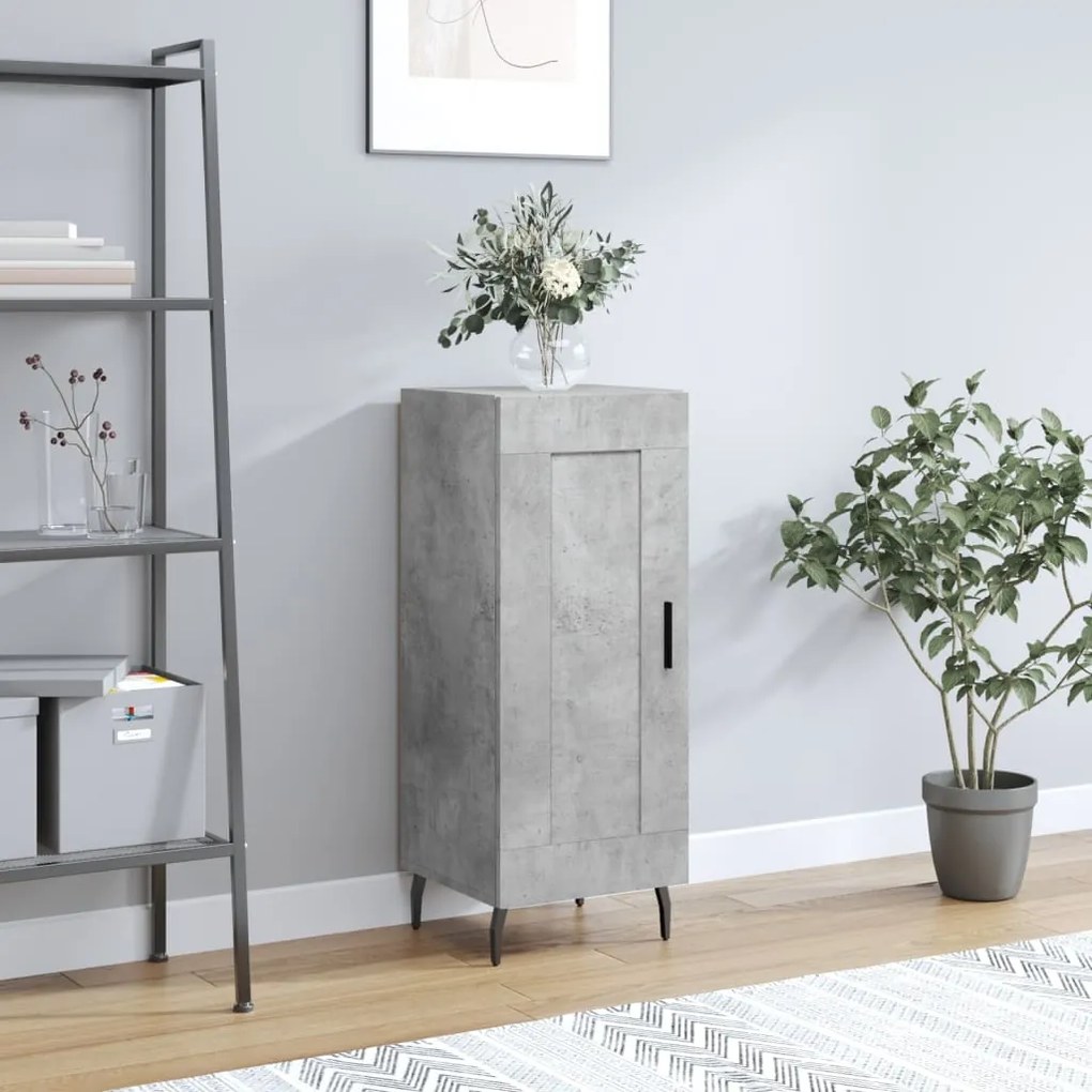 Credenza Grigio Cemento 34,5x34x90 Cm İn Legno Multistrato /