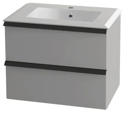 Mobile bagno con lavabo L 70 x H 57 x P 46 cm grigio nuvola per vasca centrale Rodi