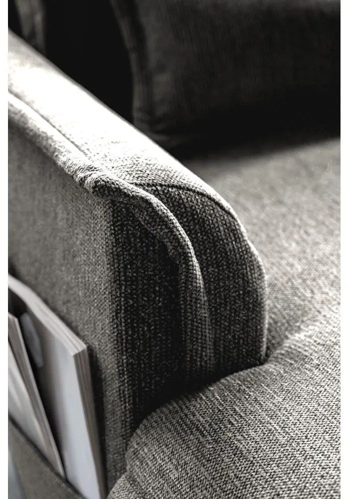 Divano letto angolare grigio scuro (angolo destro a forma di U) Charming Charlie - Miuform