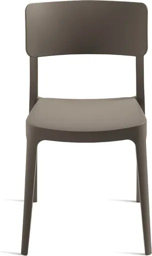 Sedia impilabile da giardino in polipropilene - FRA Tortora 2 pezzi