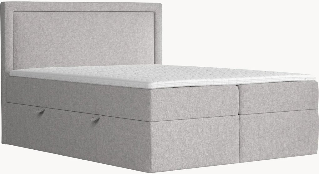Letto boxspring fatto a mano con contenitore Maya, H3