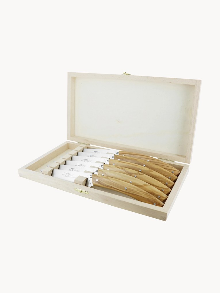 Coltelli fatti a mano con finitura satinata Le Thiers Elegance 6 pz