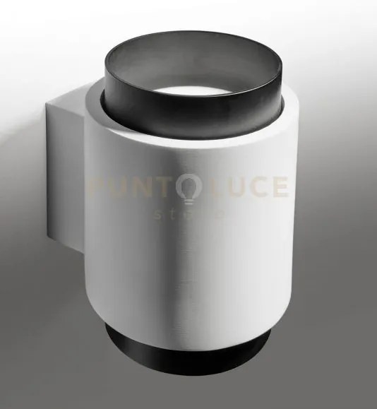 Syme applique da parete 2 luci attacco gx53 tonda nero in gesso e a...