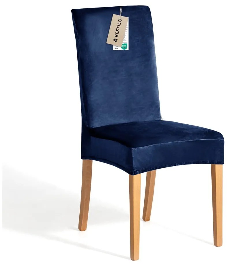 Coprisedia blu con rivestimento elastico per sedie 48 cm Sento – Restilo