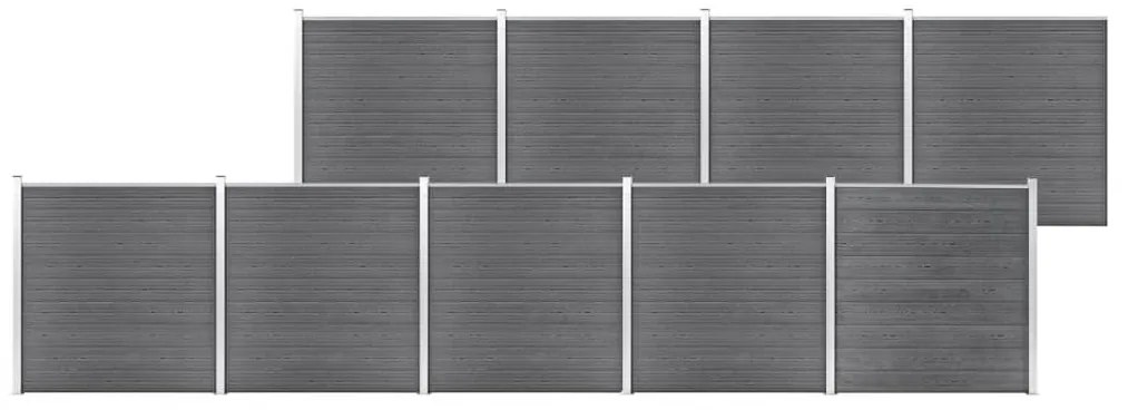 Pannello Di Recinzione İn Wpc 1564x186 Cm Grigio /
