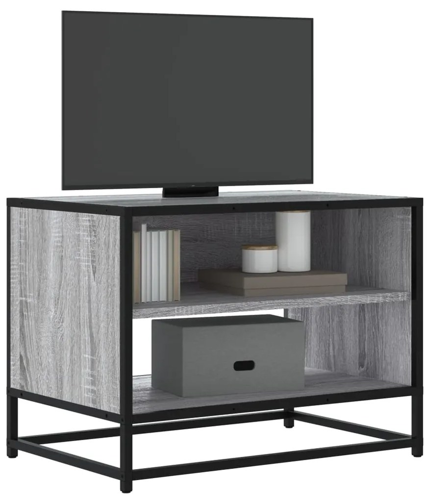 Mobile Tv Grigio Sonoma 61x40x46 Cm Legno Multistrato E Metallo /