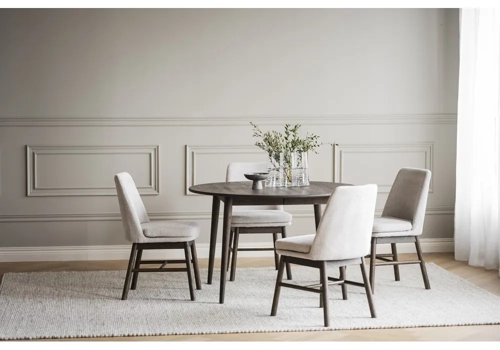 Tavolo da pranzo rotondo pieghevole in rovere marrone scuro ø 120 cm Tyler - Rowico