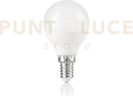 Lampadina attacco e14 sfera in plastica bianco  6 w 550 lm 3000 k ø...