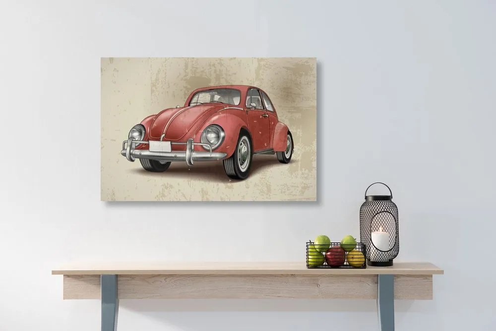 Quadro su tela – Auto d'epoca rossa