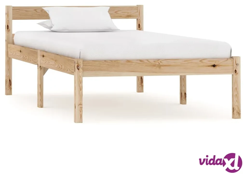 vidaXL Telaio Letto in Legno Massello di Pino 120x200 cm