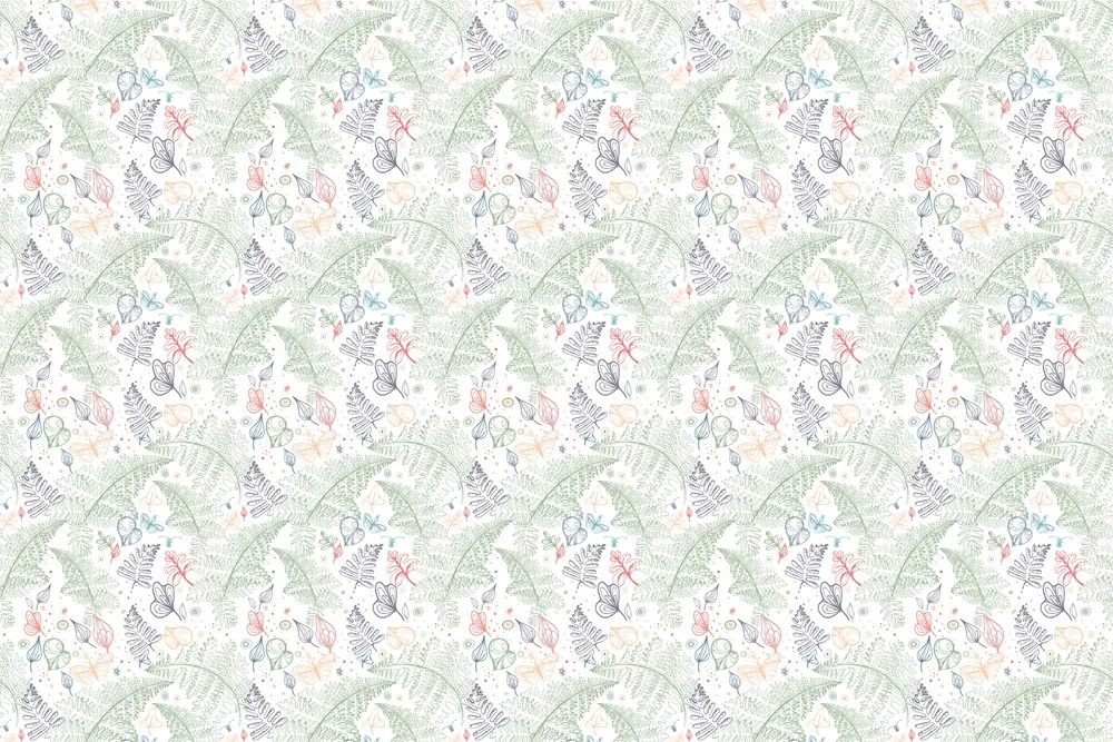 Carta da parati – Foglie delicate di felce