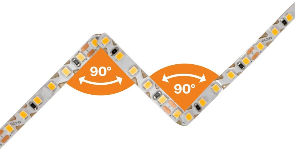 Striscia LED 2835/120 24V 9.5W/m IP54 5m - Pieghevole Colore Bianco Freddo 6.000K