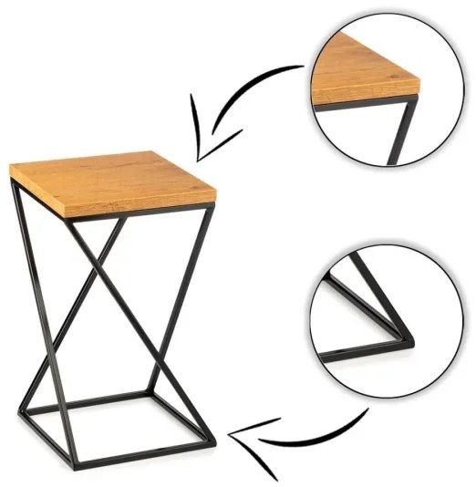 Portafiori LOFT 40x24 cm nero/marrone