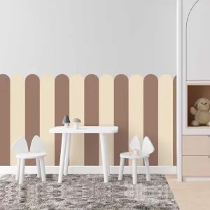 Adesivo murale Arco - Earth Brown (marrone caldo tinto di naturale) | Inspio