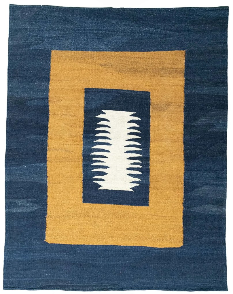 Kilim Tappeto persiano 190 x 150 Giallo (Iran) Tessuto A Mano