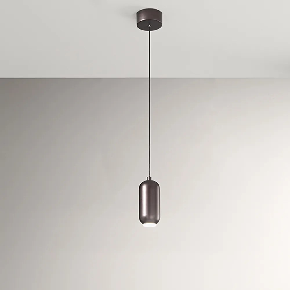 Lampadario In Metallo Contemporaneo Bullet Marrone Led