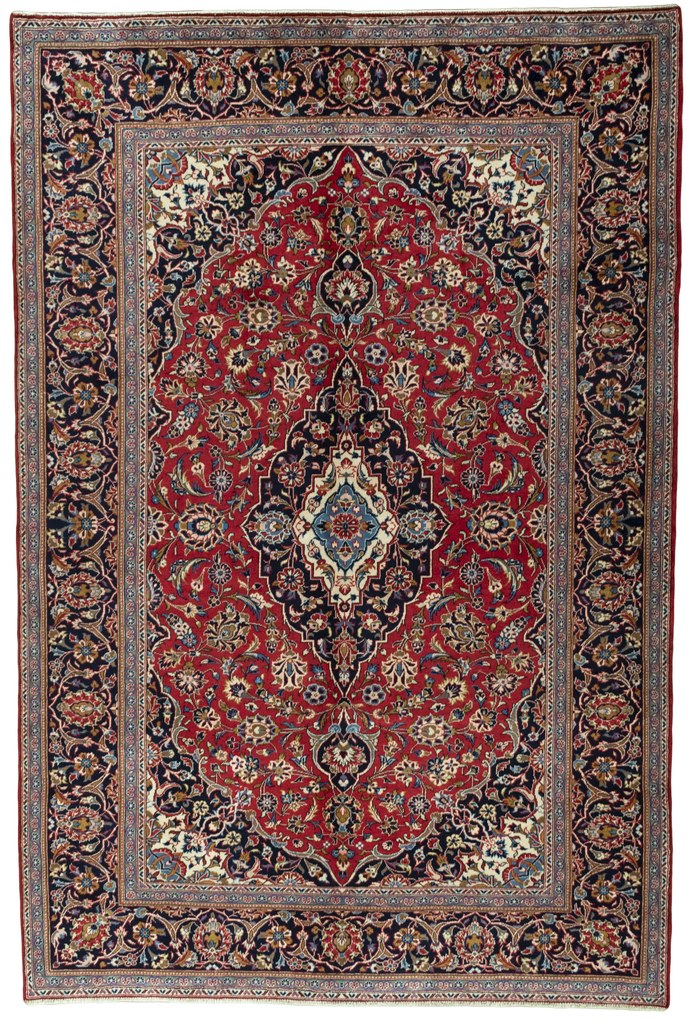 Kashan Tappeto persiano 200x300 Rosso (Iran) Annodato A Mano
